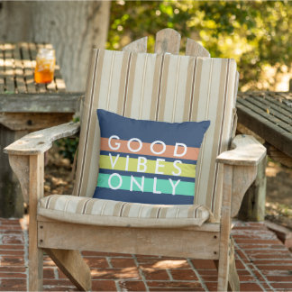 Beach House Surfer Good Vibes Only Patio Pool  Cushion