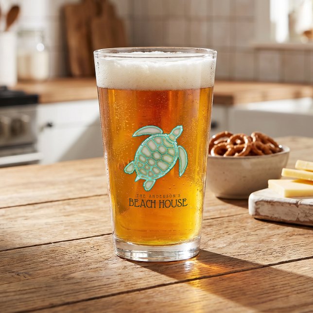 Beach House Turtle Aqua Blue ID623 Glass (Creator Uploaded)