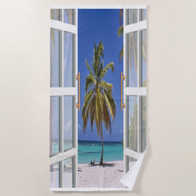  Beach House Vacation Beach Towel (Front)