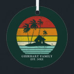 Beach House Vacation Family Reunion Christmas Metal Tree Decoration<br><div class="desc">Customise these camping retro designs for your beach or lake house by adding your family name or custom text, and year. I hope it’s not just about the cool design that caught your eye but the fact you’ll never find it in a department store rather makes this unique for you...</div>
