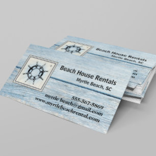Beach House Vacation Rental Business Cards
