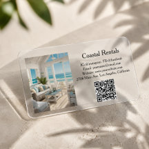 Beach House Vacation Rental Custom Picture QR Code
