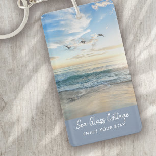 Beach House Vacation Rental Key Ring