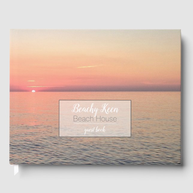 Beach House Vacation Rental Photo Cover Guest Book (Front)