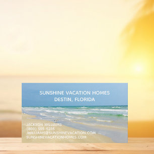 Beach House Vacation Rental Real Estate Company Business Card