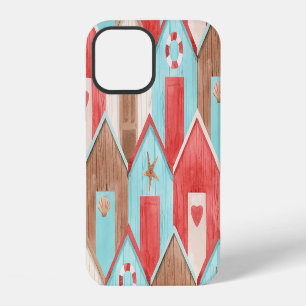 Beach house watercolor: retro pattern. iPhone 12 case