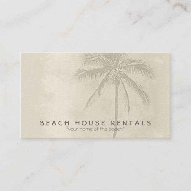 Beach House Welcome Business Card (Front)