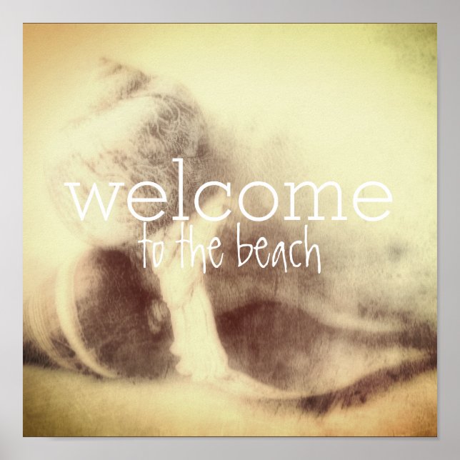 beach house welcome poster wall art (Front)