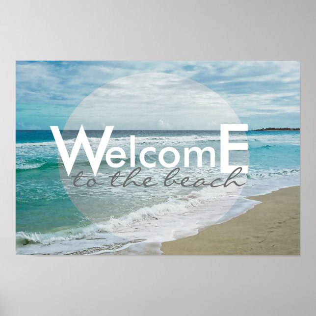beach house welcome poster wall art (Front)