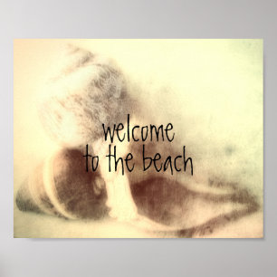 beach house welcome poster wall art