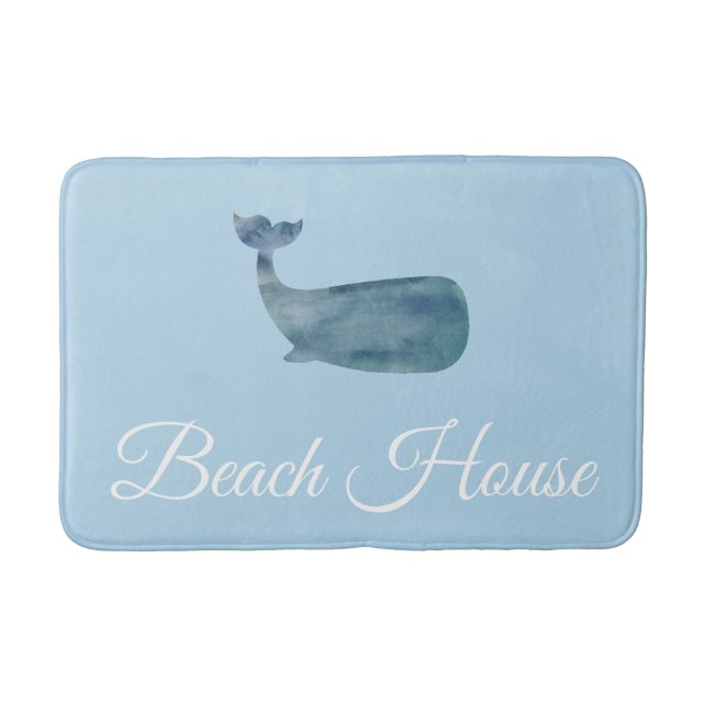 Beach House Whale Medium Bath Mat (Front)