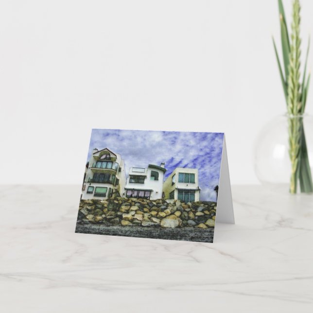 Beach Houses in Oceanside Card (Front)