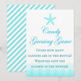 Beach How Many Candies 5x7" Sign Invitation