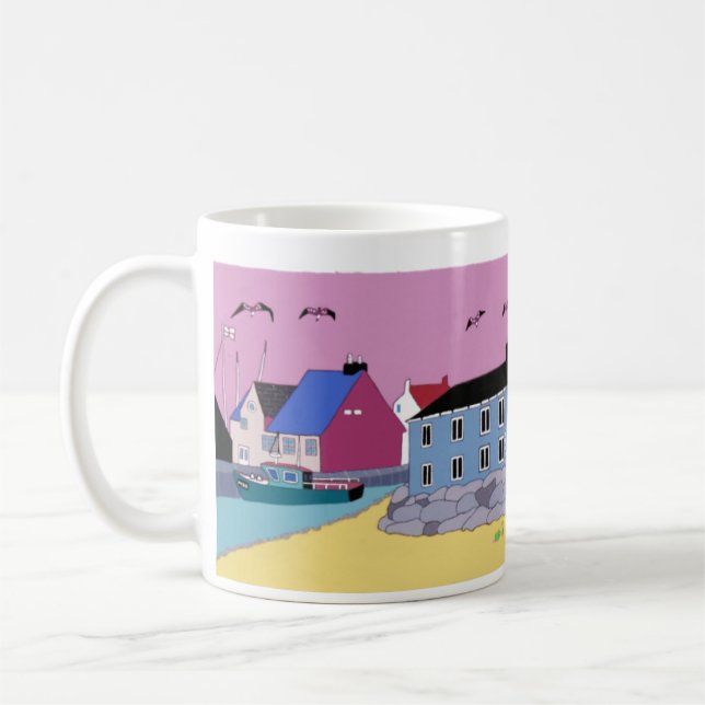 beach hut 2 coffee mug (Left)