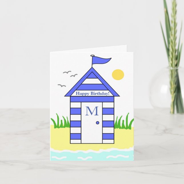 Beach Hut Blue Card (Front)