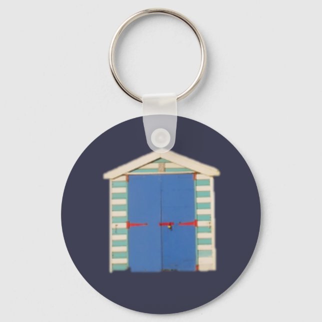 Beach Hut Keyring (Front)