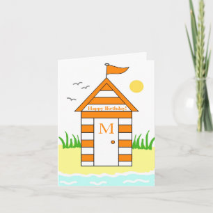 Beach Hut Orange Card