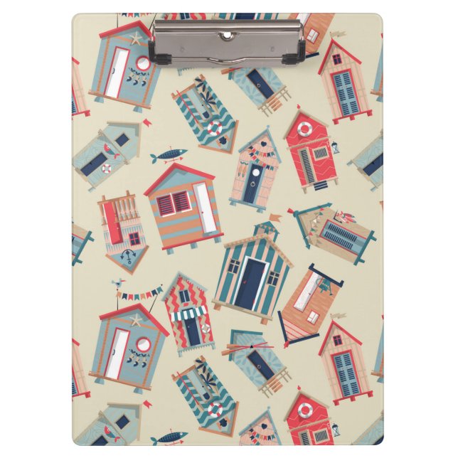 Beach Hut Pattern Clipboard (Front)