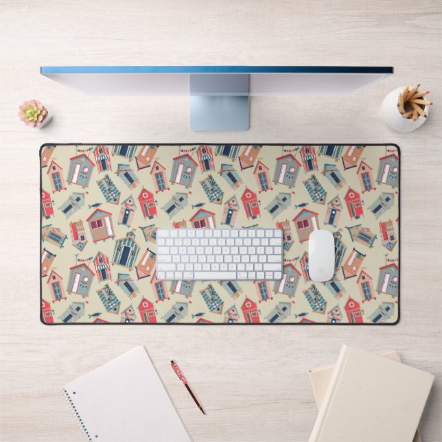 Beach Hut Pattern Desk Mat (Office 1)