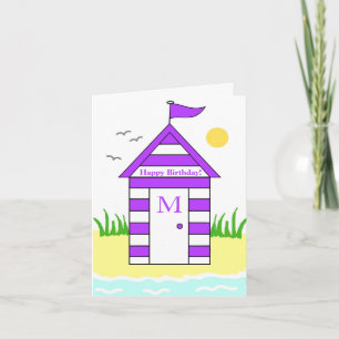 Beach Hut Purple Card