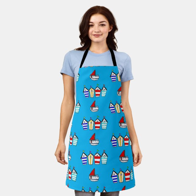 beach hut & sea boat apron (Worn)