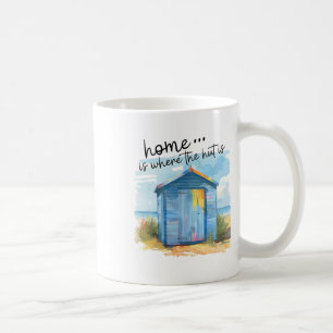 Beach Hut Sweet Home Quote Summer Vacation Coffee Mug