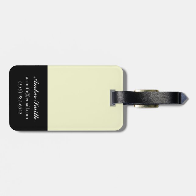 Beach Huts 1991 Luggage Tag (Back Horizontal)