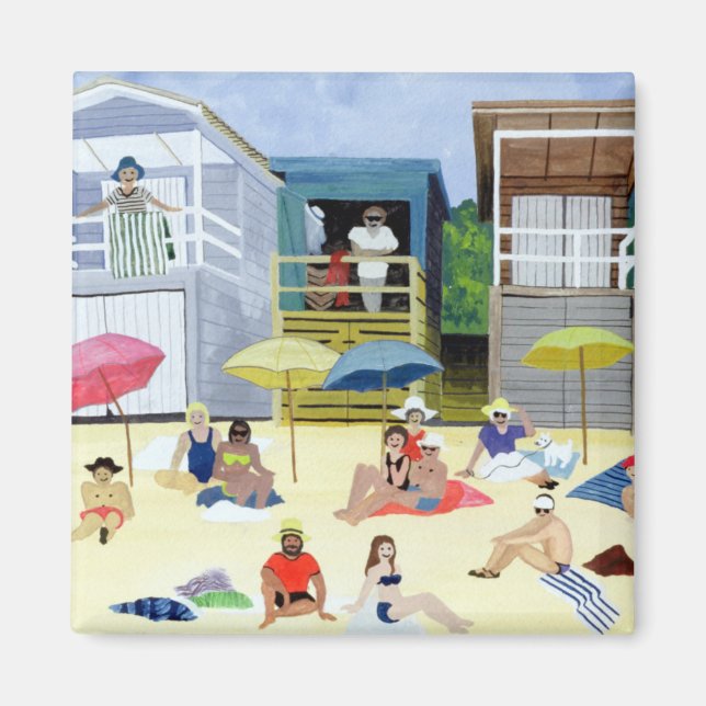 Beach Huts 1991 Magnet (Front)