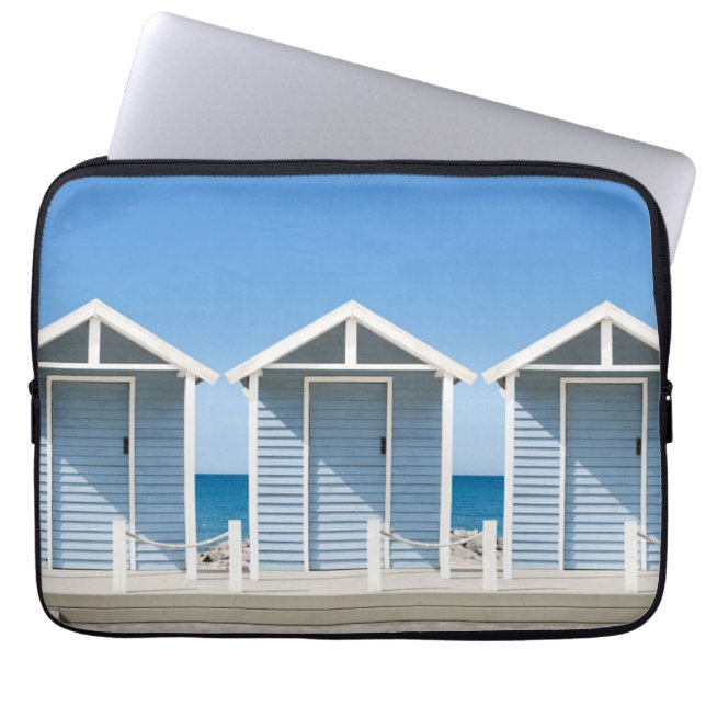 Beach Huts 2 Laptop Sleeve (Front)