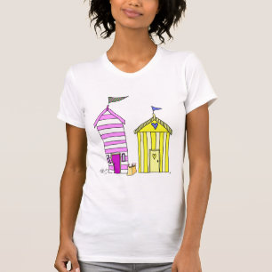 Beach Huts 3 Illustration T-Shirt