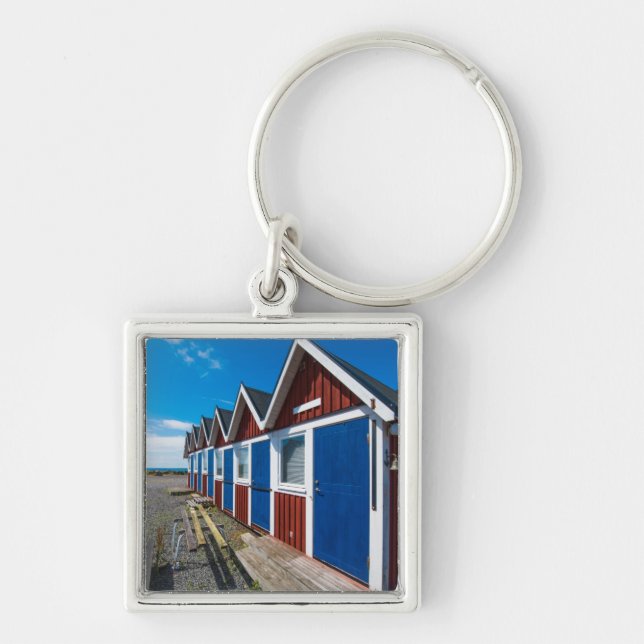 Beach Huts 3 Key Ring (Front)
