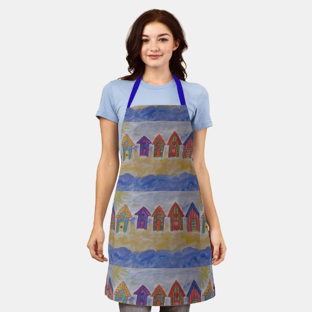 Beach Huts Apron (Worn)