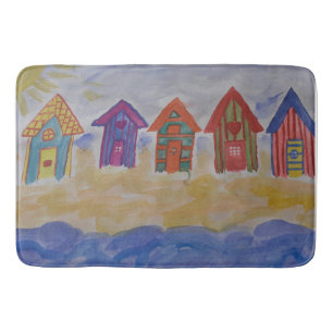 Beach Huts Bath Mat