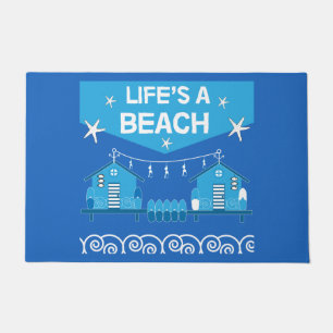 Beach Huts   Beach Homes   Surfing   Sea Wooden Bo Doormat