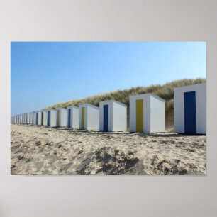 Beach huts, Cadzand-Bad, the Netherlands Poster