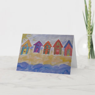 Beach Huts Card