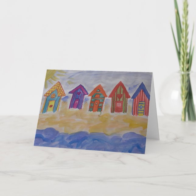 Beach Huts Card (Front)