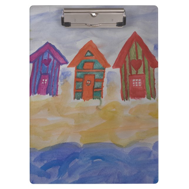 Beach Huts Clipboard (Front)