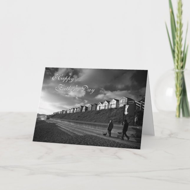 Beach Huts - Father's Day fine art - Fishing Card (Front)