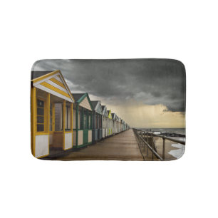 Beach Huts In A Summer Storm   Southwold Bath Mat