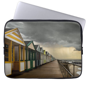 Beach Huts In A Summer Storm Southwold Laptop Sleeve
