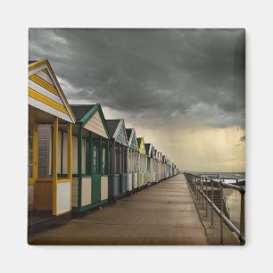 Beach Huts In A Summer Storm Southwold Magnet