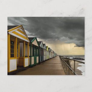 Beach Huts In A Summer Storm Southwold Postcard