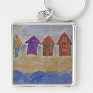 Beach Huts Key Ring