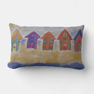 Beach Huts Lumbar Cushion