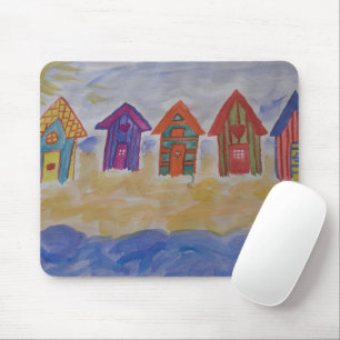 Beach Huts Mouse Pad