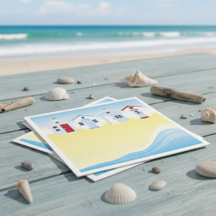 Beach Huts Paper Napkins