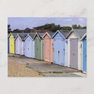Beach huts postcard