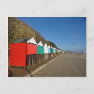 Beach huts postcard