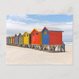 Beach Huts Postcard